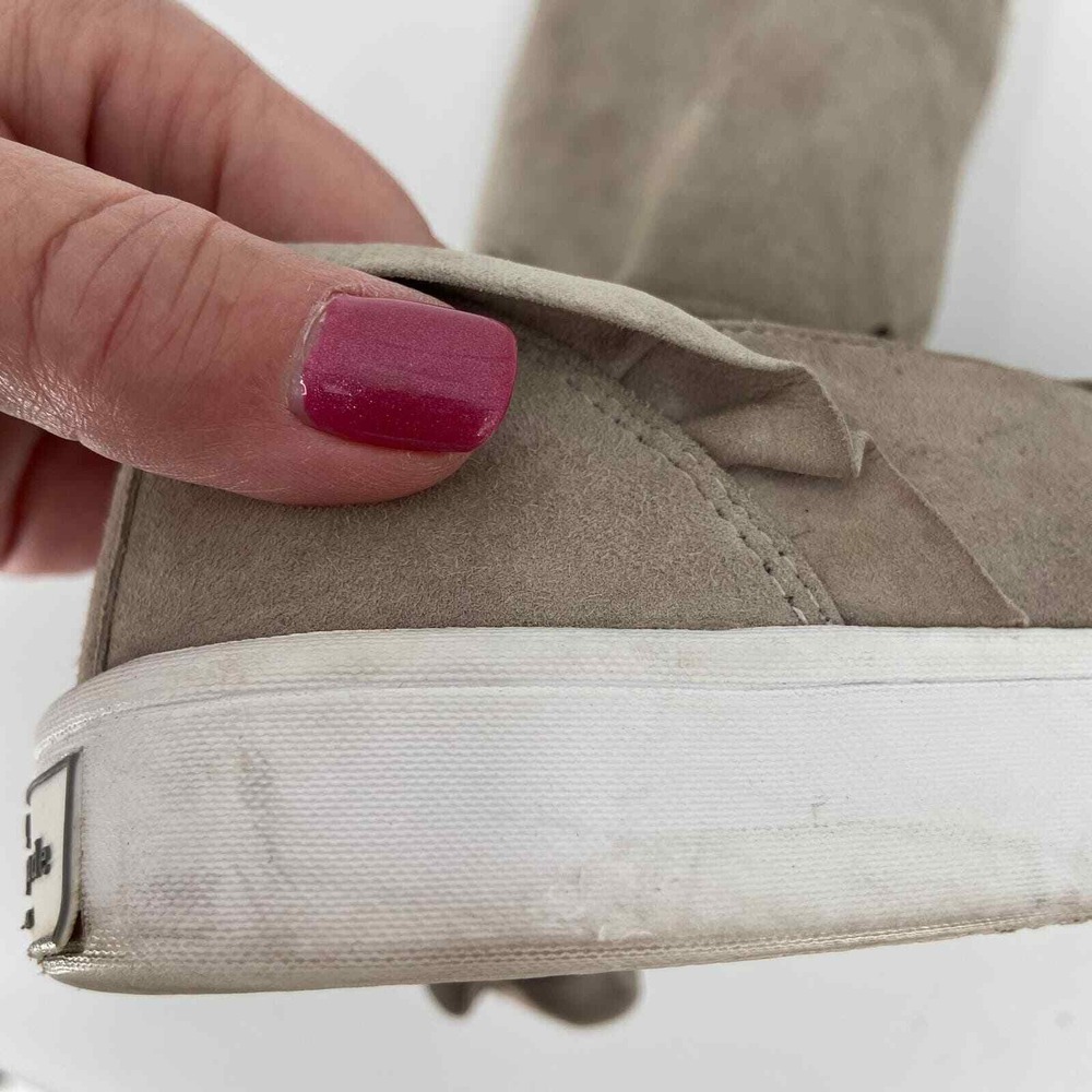 Kate Spade New York Lillie Ruffle Sneaker Size 6 Beige Suede Slip On Loafer - Picture 9 of 11